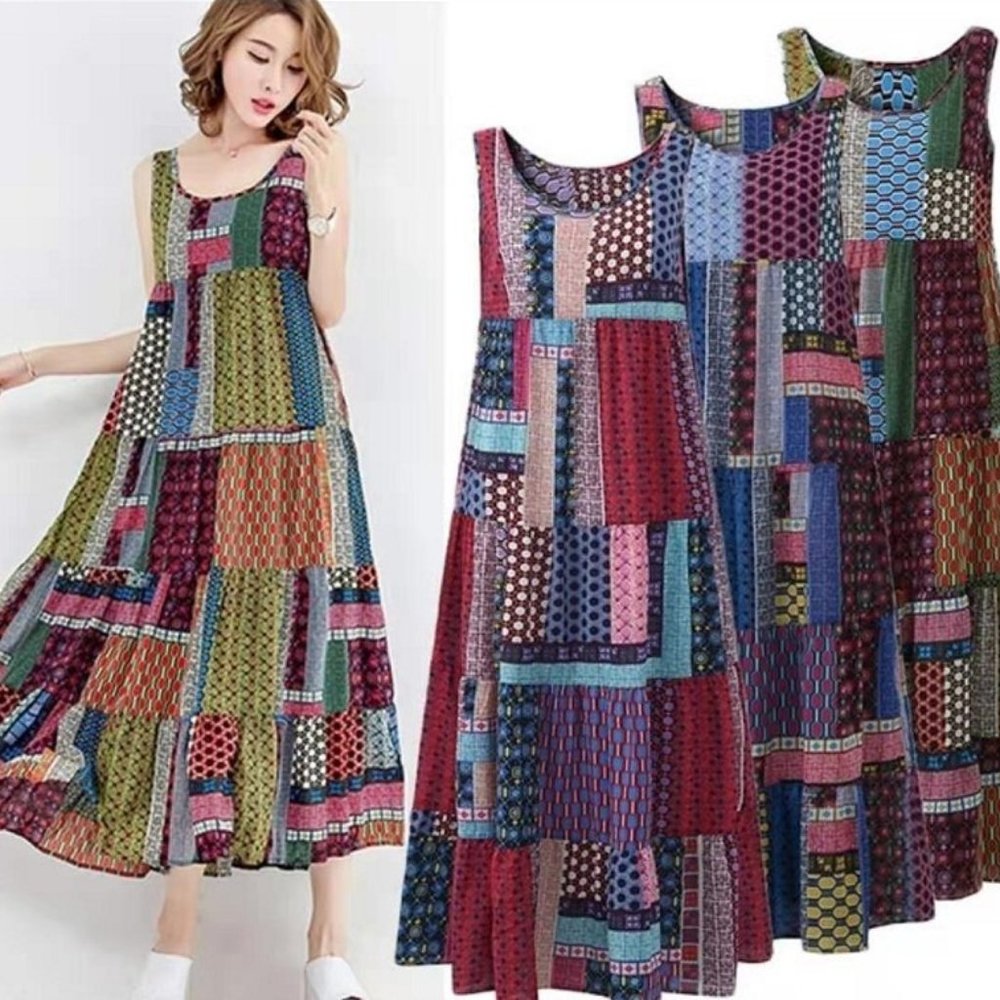 Women's flowing maxi dress - Picture 3 of 6